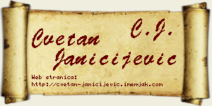 Cvetan Janičijević vizit kartica